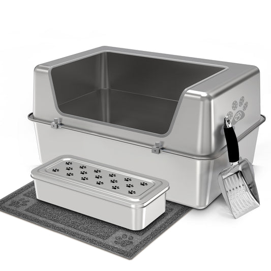 【Clearance Sale】Cat Litter Box with Lid - Wide Edge Opening