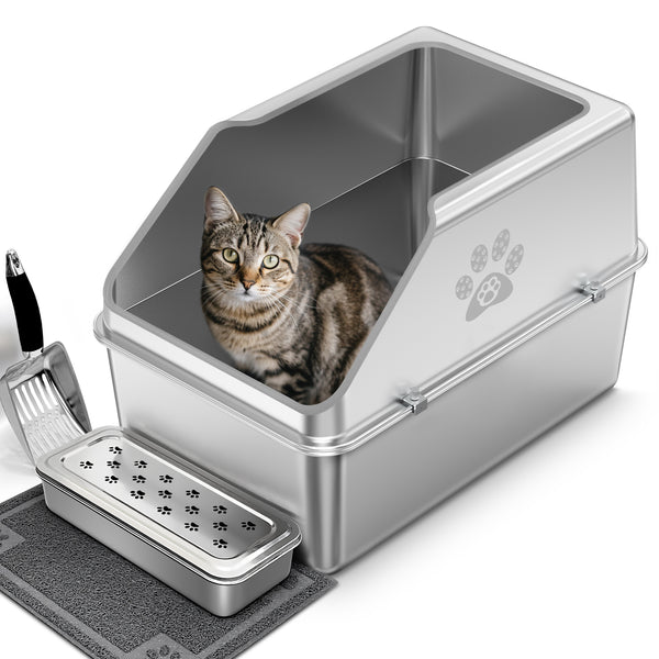 【Clearance Sale】Cat Litter Box with Lid - Beveled Lid