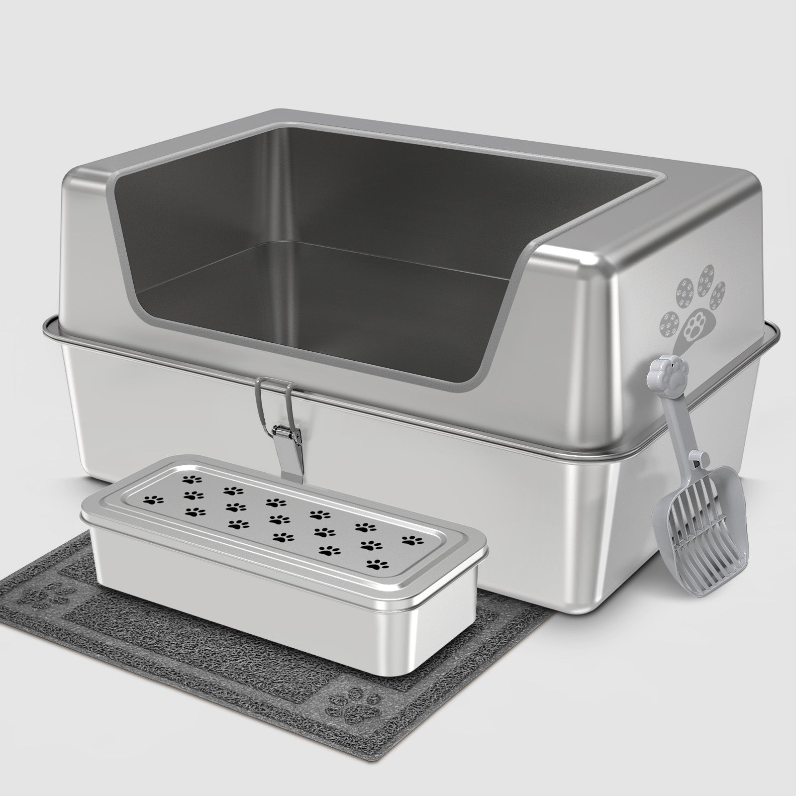 【Special Sale】Cat Litter Box with Lid - Wide Edge Opening