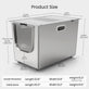 High-sided flip-door stainless steel cat litter box dimensions