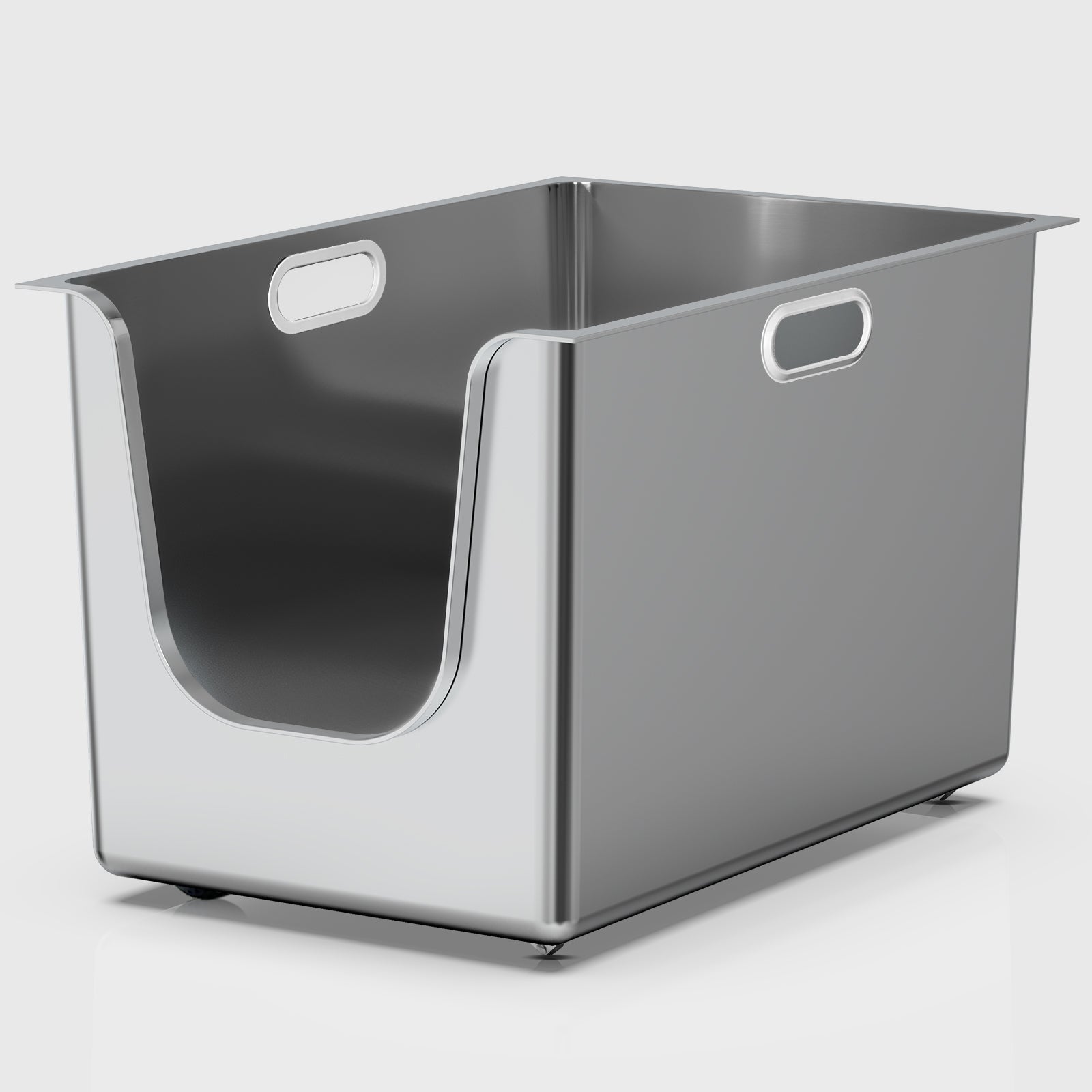 Ptlom High-Sided Cat Litter Box - Front Entry - XL