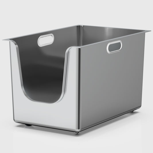 Ptlom High-Sided Cat Litter Box - Front Entry - XL