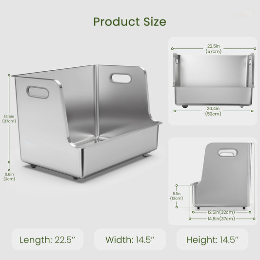 Ptlom High-Sided Cat Litter Box - Extra Wide Entry