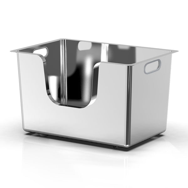 【Limited 20% Sale】Ptlom High Side Stainless Steel Cat Anti-Splashing Kitty Litter Box Tool-Free Assembly