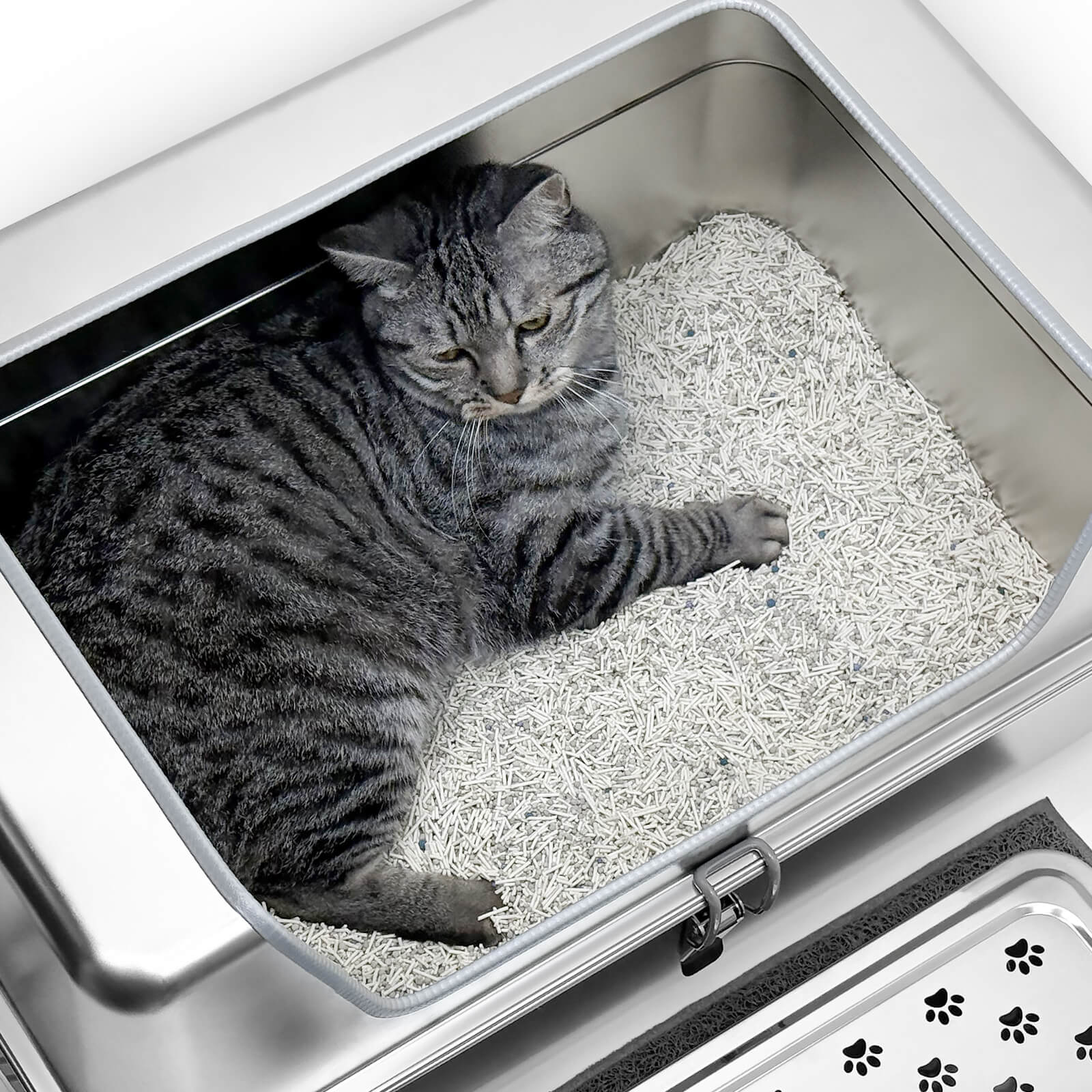 【Special Sale】Cat Litter Box with Lid - Wide Edge Opening