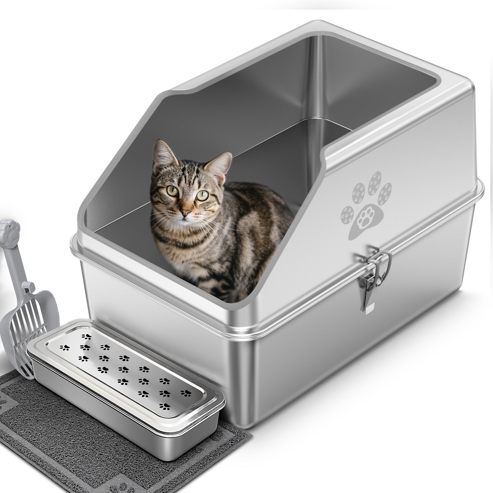 【BIG SALE】Cat Litter Box with Lid - Beveled Lid