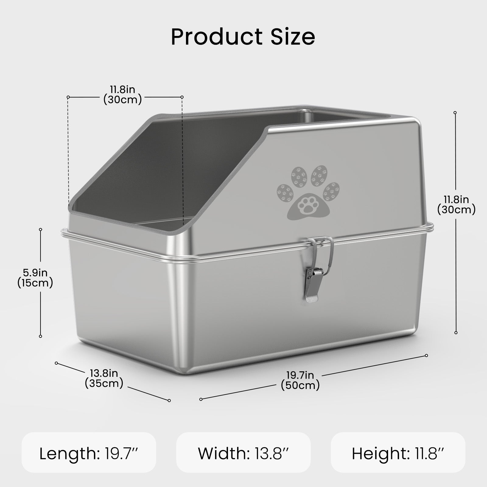 【BIG SALE】Cat Litter Box with Lid - Beveled Lid