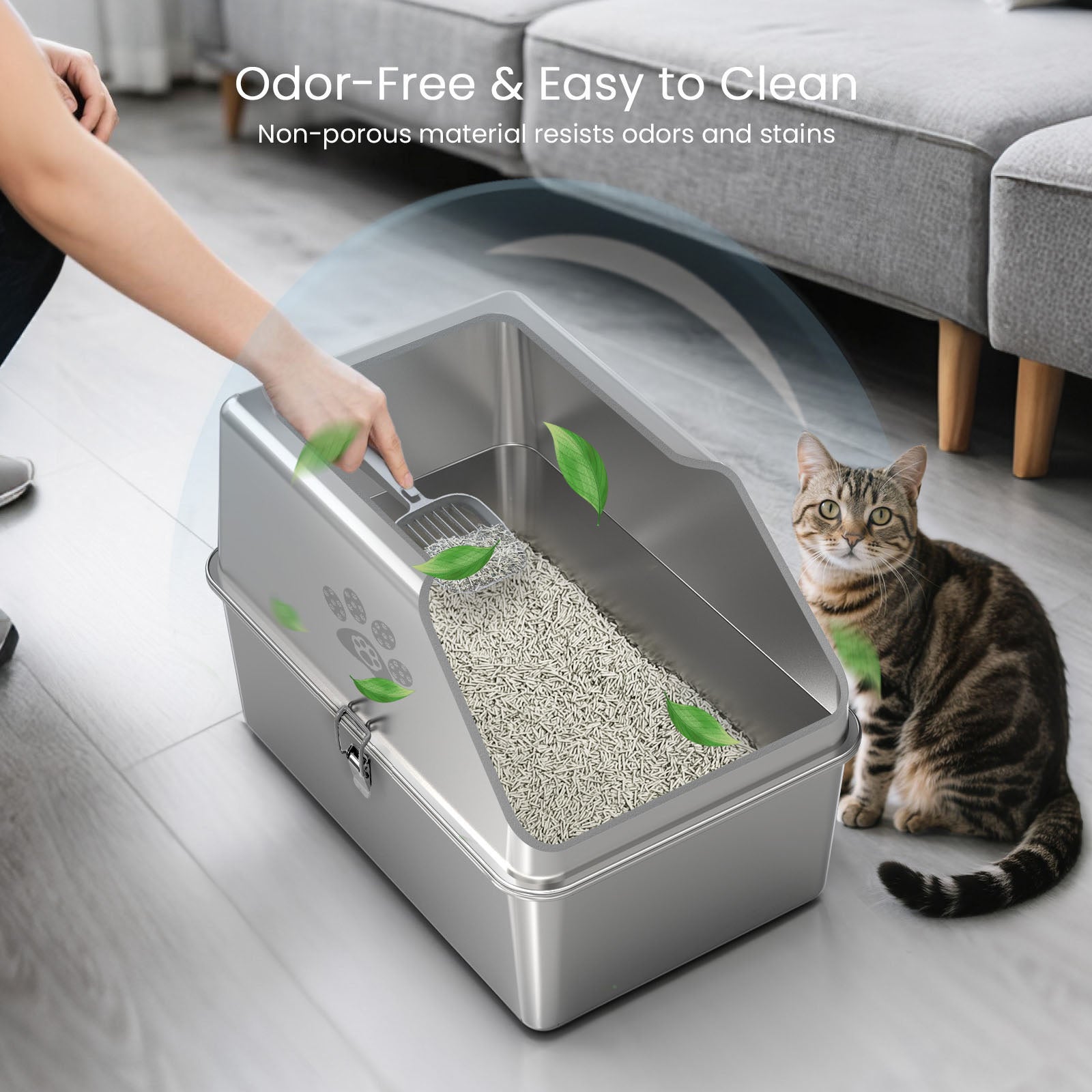 【BIG SALE】Cat Litter Box with Lid - Beveled Lid