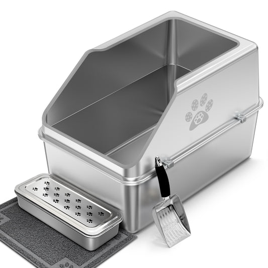 【Clearance Sale】Cat Litter Box with Lid - Beveled Lid