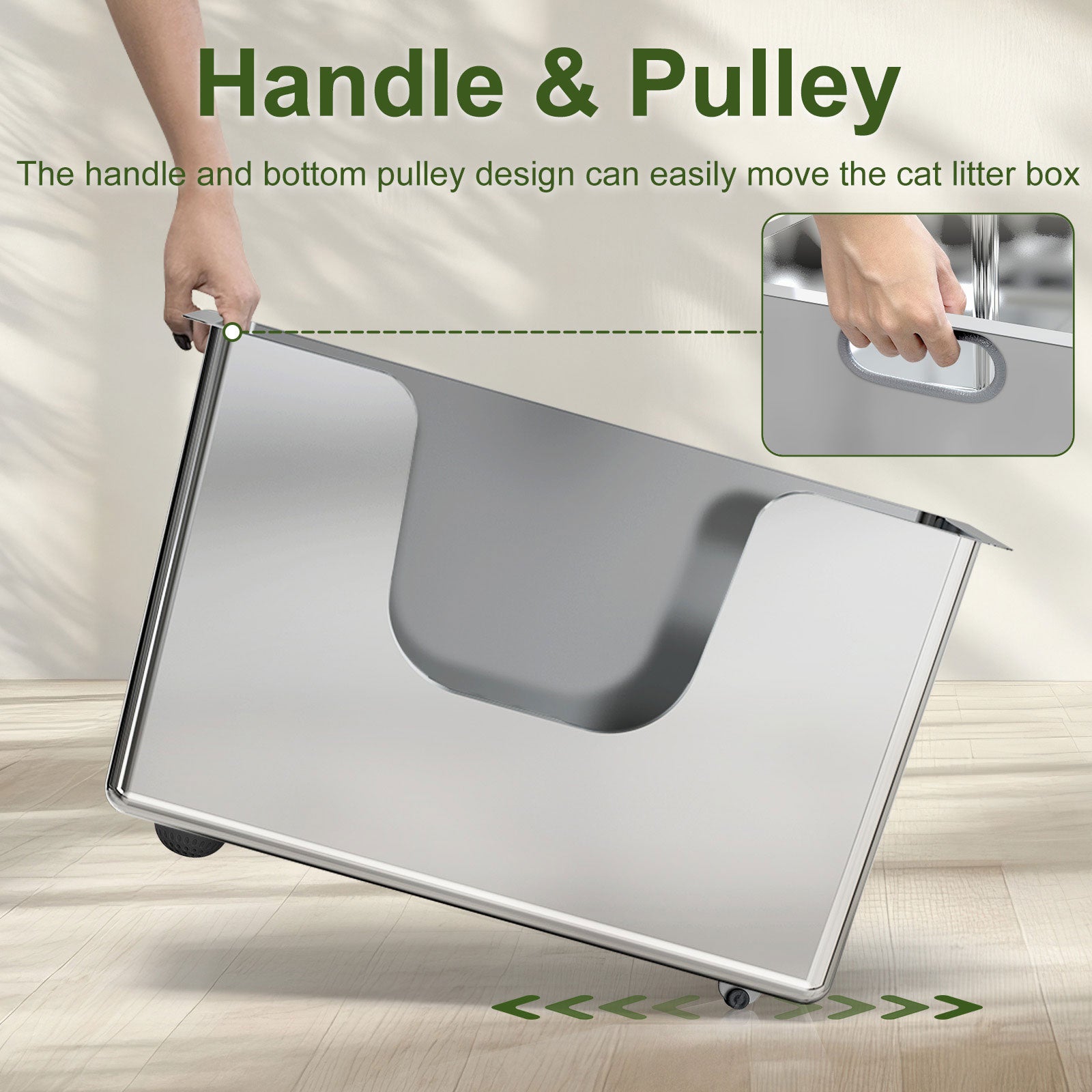 【Special Sale】Ptlom High-Sided Cat Litter Box - Front Entry