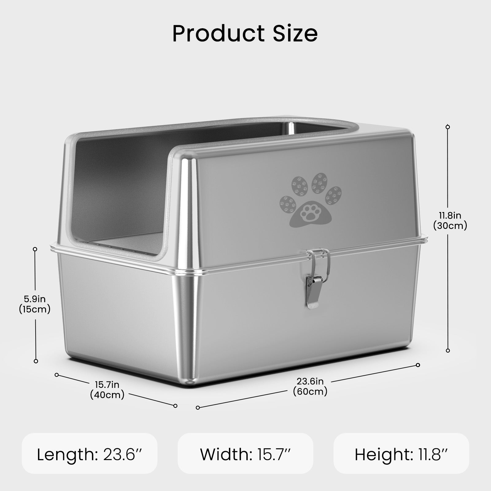 【Special Sale】Cat Litter Box - Metal half enclosure