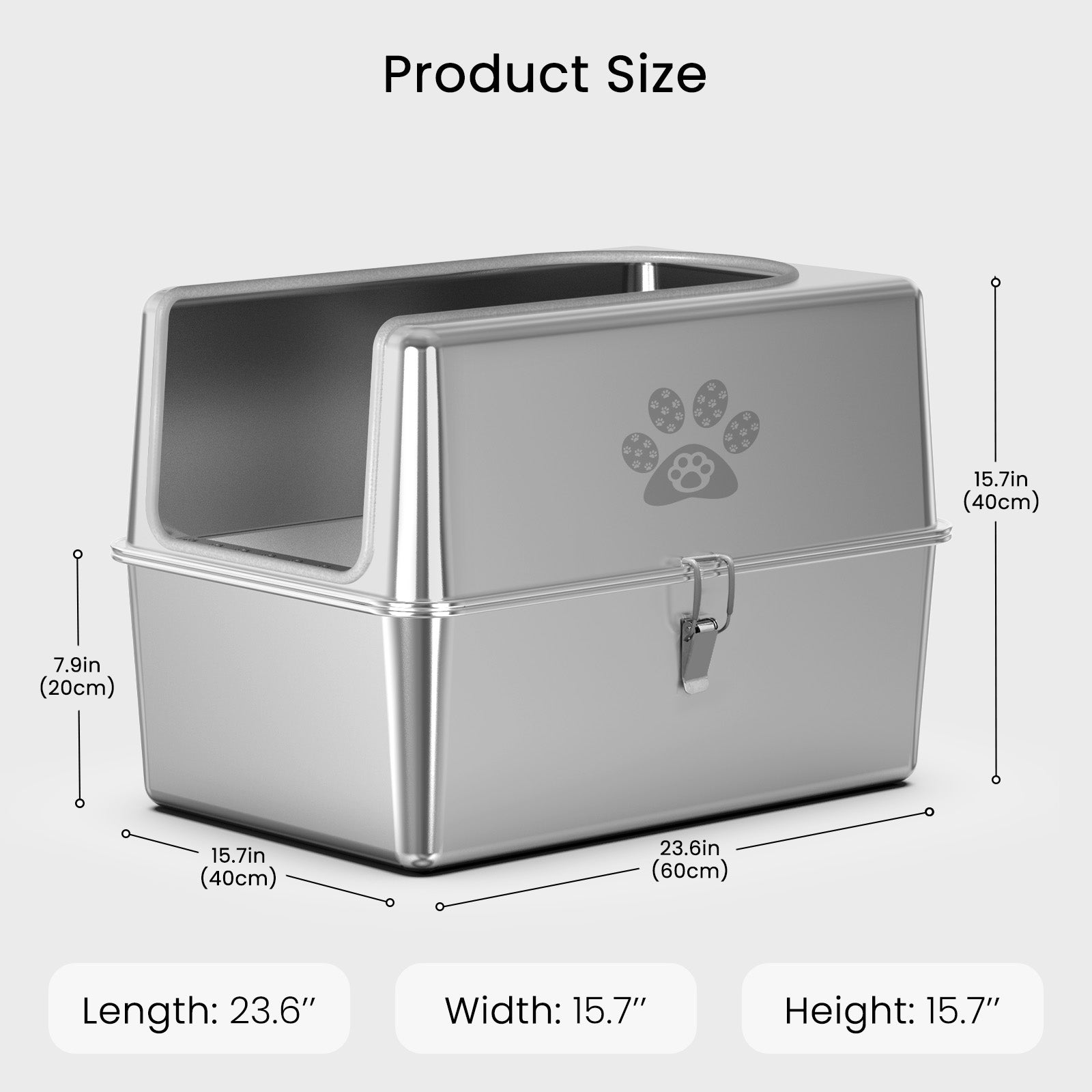 【Special Sale】Cat Litter Box - Metal half enclosure
