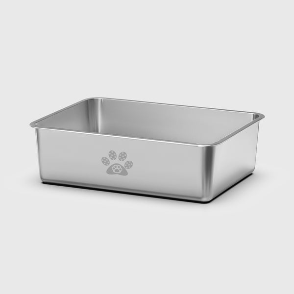 【BUY 2, GET 1 FREE】 Stainless Steel Cat Litter Box - Paw Print