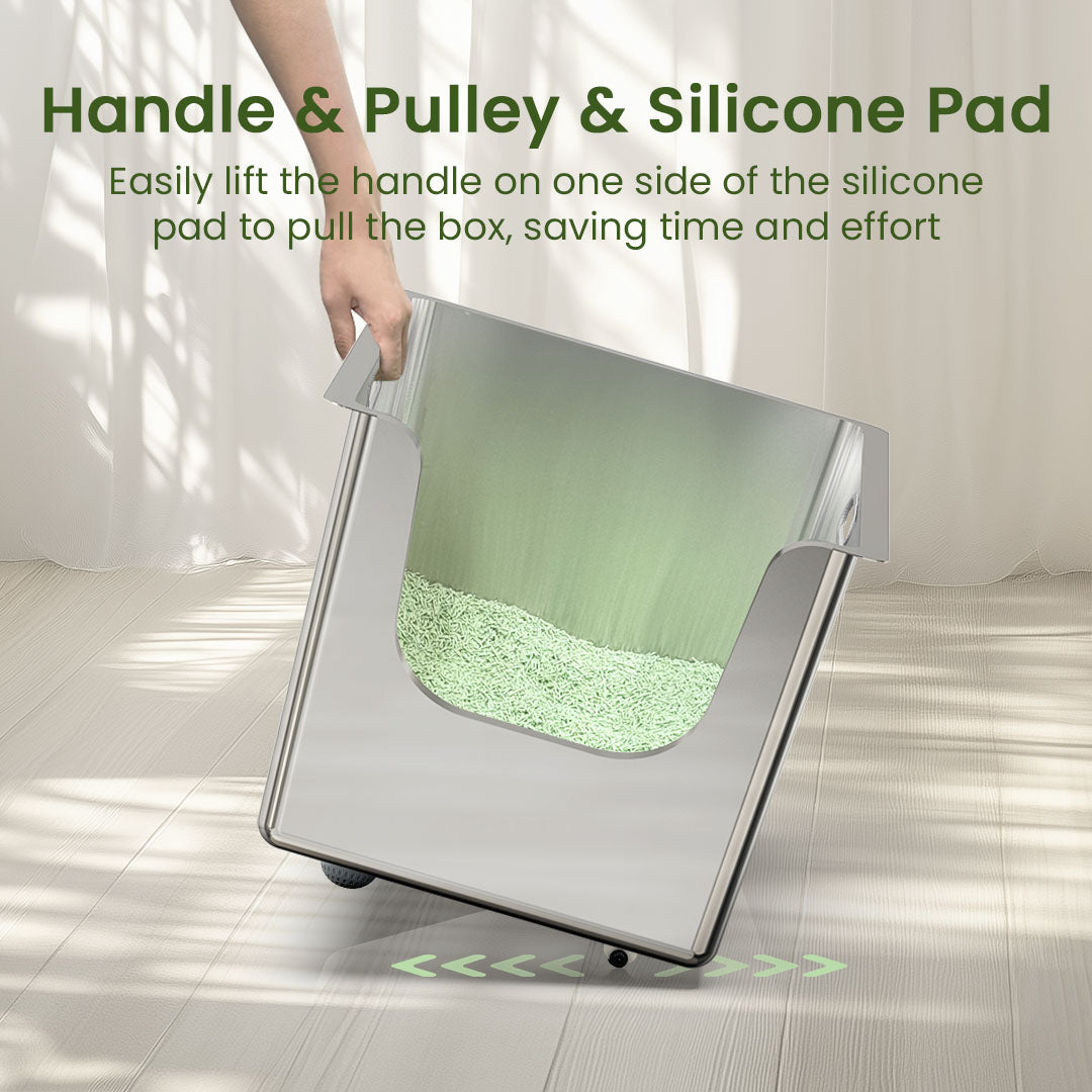 【MOTHER'S DAY SALE】Ptlom High-Sided Cat Litter Box -Side Entry